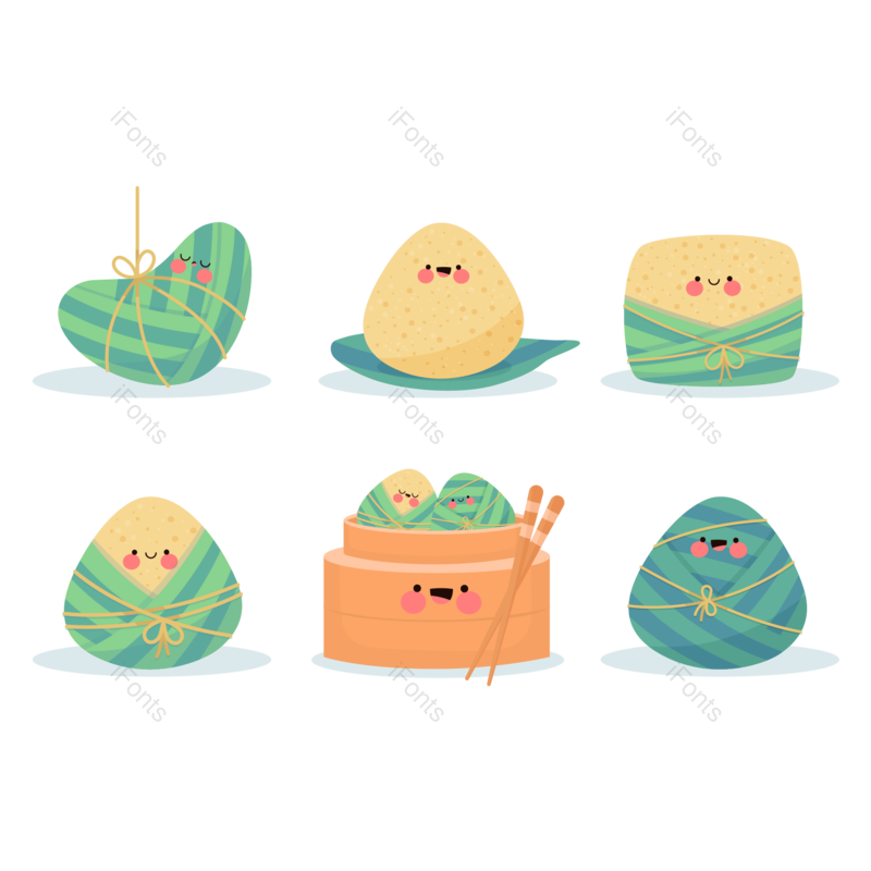 素材图片,手绘图标元素,端午节PNG,矢量免抠素材